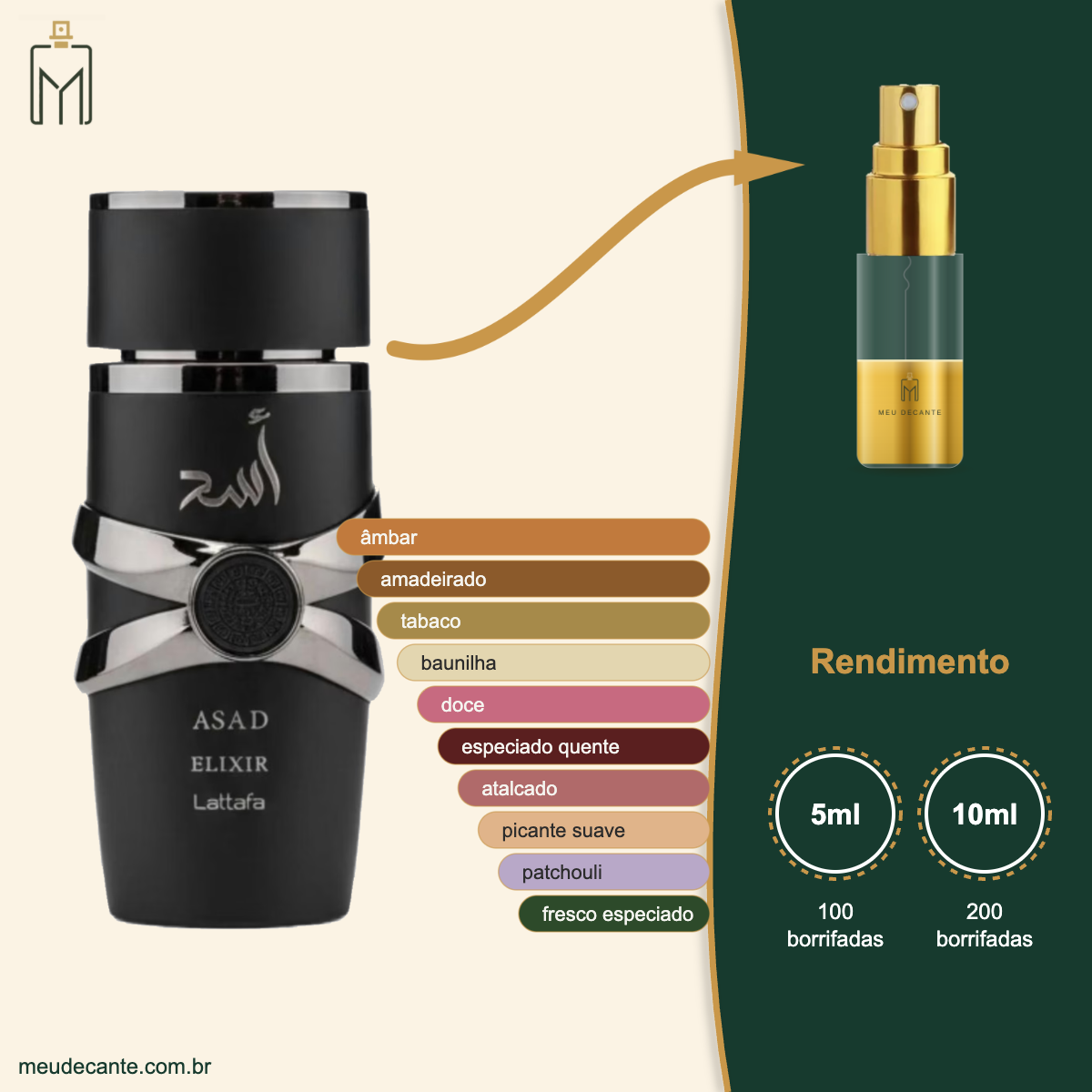 (Decant) Asad Elixir Lattafa Masculino